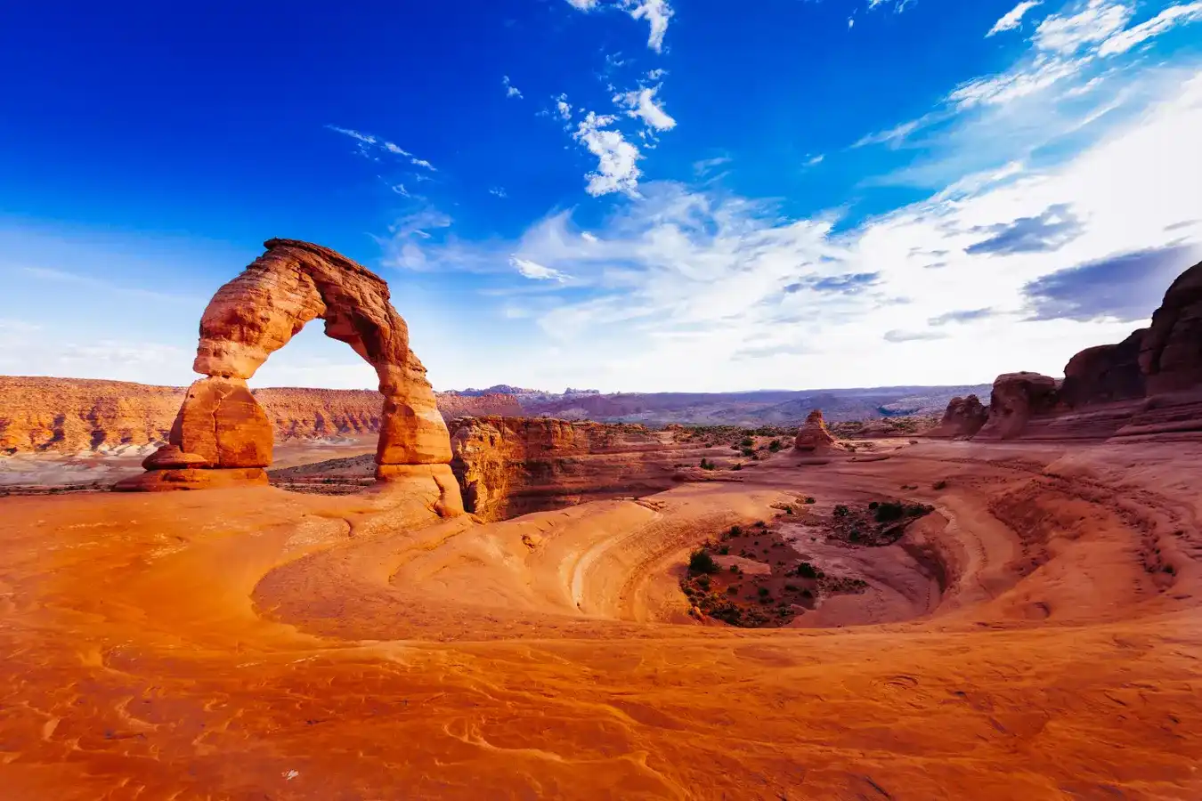 A view of an arch at Arches national park