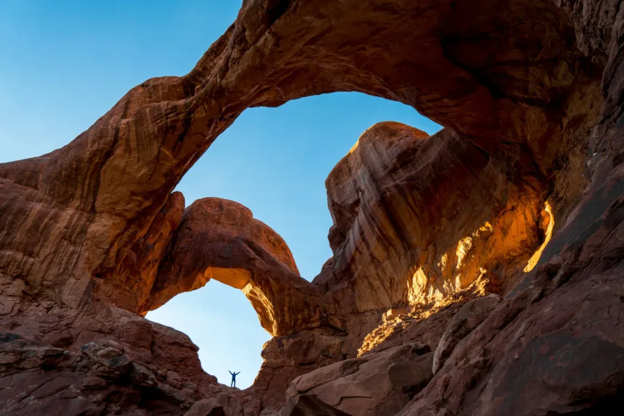 Astounding rock shape formations at Arches National Park.