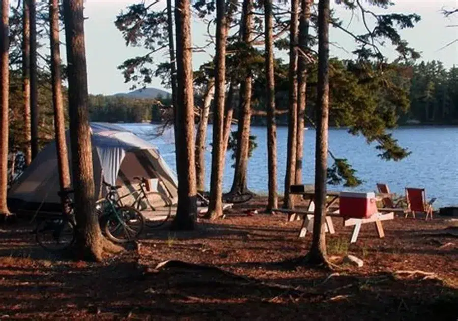 A camping ground at Acadia National Park.