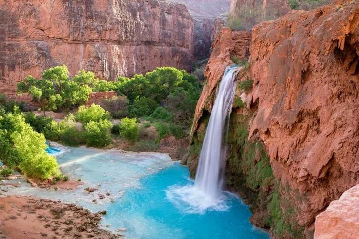 A view of Waterfall at Grand Canyon National Park.