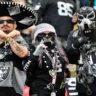 In a yesterday match, fans of raiders posing for a photograph.